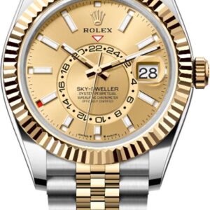 Sky-Dweller Champagne Dial Steel & Gold Men's Watch 336933-0002