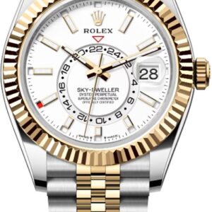 Sky-Dweller Intense White Index Dial 42mm Men's Watch 336933-0006