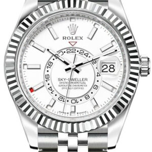 Sky-Dweller White Dial Jubilee Bracelet Men's Watch 336934-0004