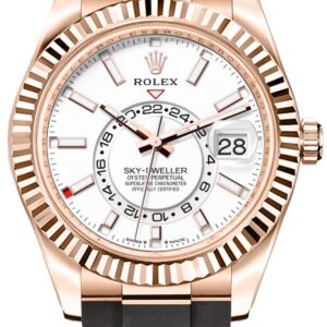 Sky-Dweller White Dial Oysterflex Bracelet Men's Watch 336235-0003