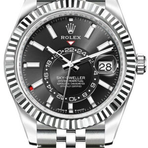 Sky-Dweller White Gold Bezel Jubilee Bracelet Men's Watch 336934-0008