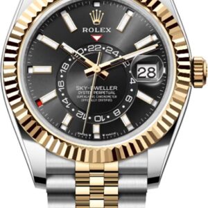 Sky-Dweller Yellow Gold & steel Jubilee Bracelet Men's Watch 336933-0004