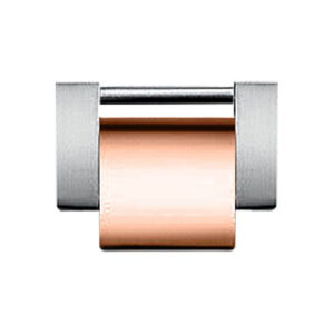 stainless steel with 18k rose gold oyster 13mm link rosr130a