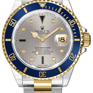 Submariner Date Diamond Sapphire Serti Men's Watch 16613