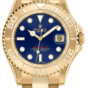 Yacht-Master 35 18k Yellow Gold Blue Dial Unisex Watch 68628
