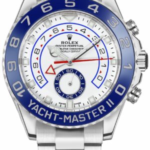 Yacht-Master II Oystersteel White Dial Men's Watch 116680-0002