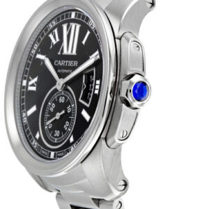 calibre de cartier black dial mens watch w7100016