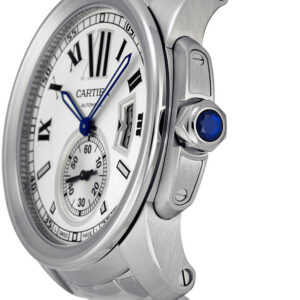 calibre de cartier stainless steel mens watch w7100015