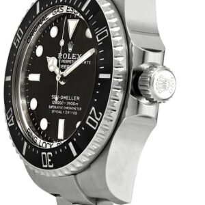 deepsea black sea dweller dial oyster steel mens watch 126660 0001