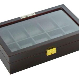 diplomat 10 piece ebony wood watch box