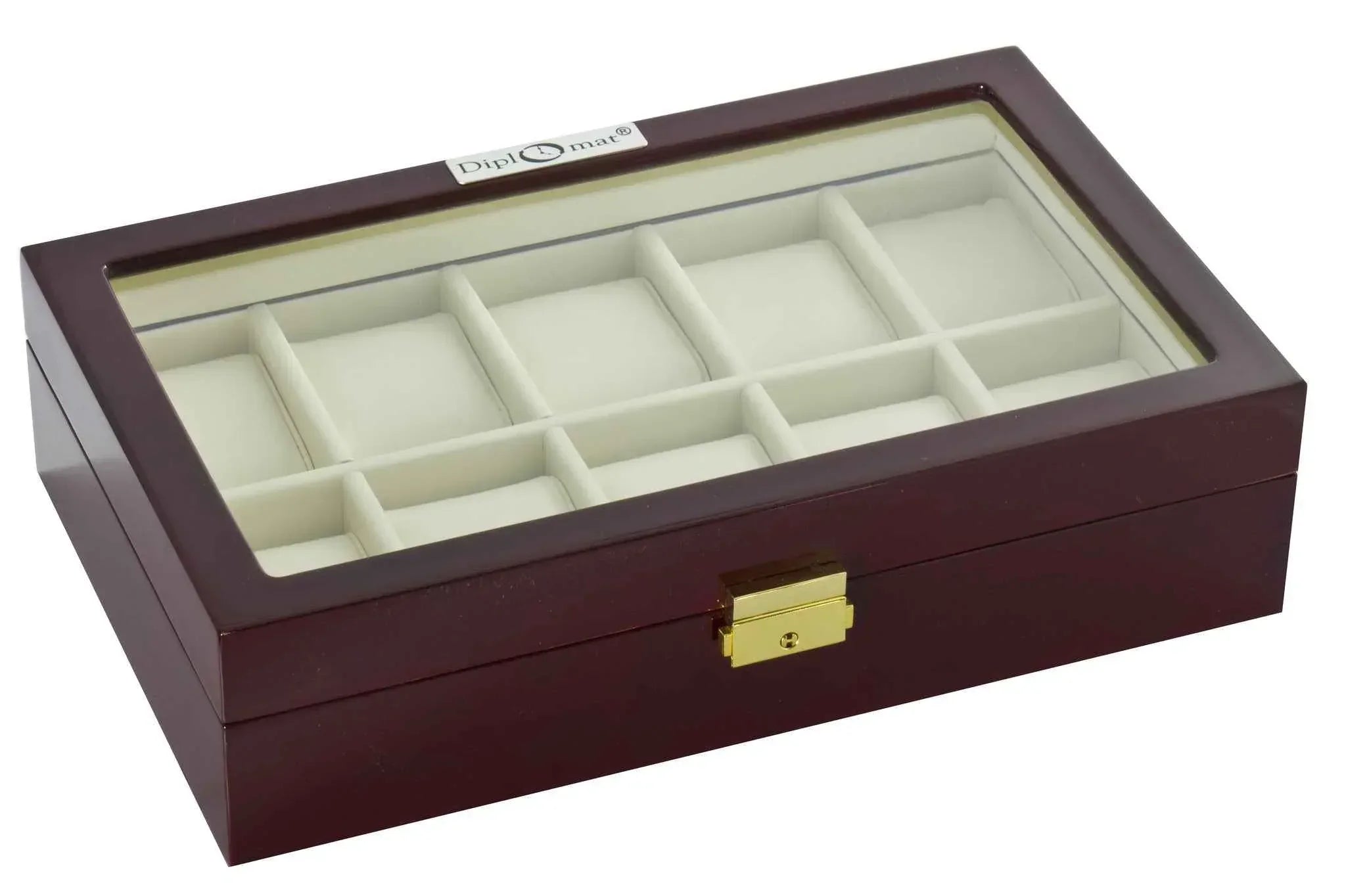 diplomat 10 piece rosewood watch box diplomat 10 piece rosewood watch box