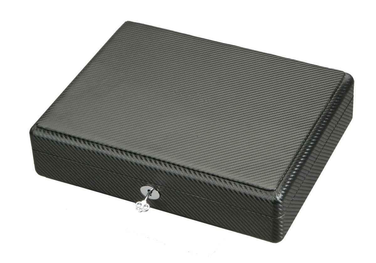 diplomat 18 piece carbon fiber watch box with removable tray diplomat 18 piece carbon fiber watch box with removable tray