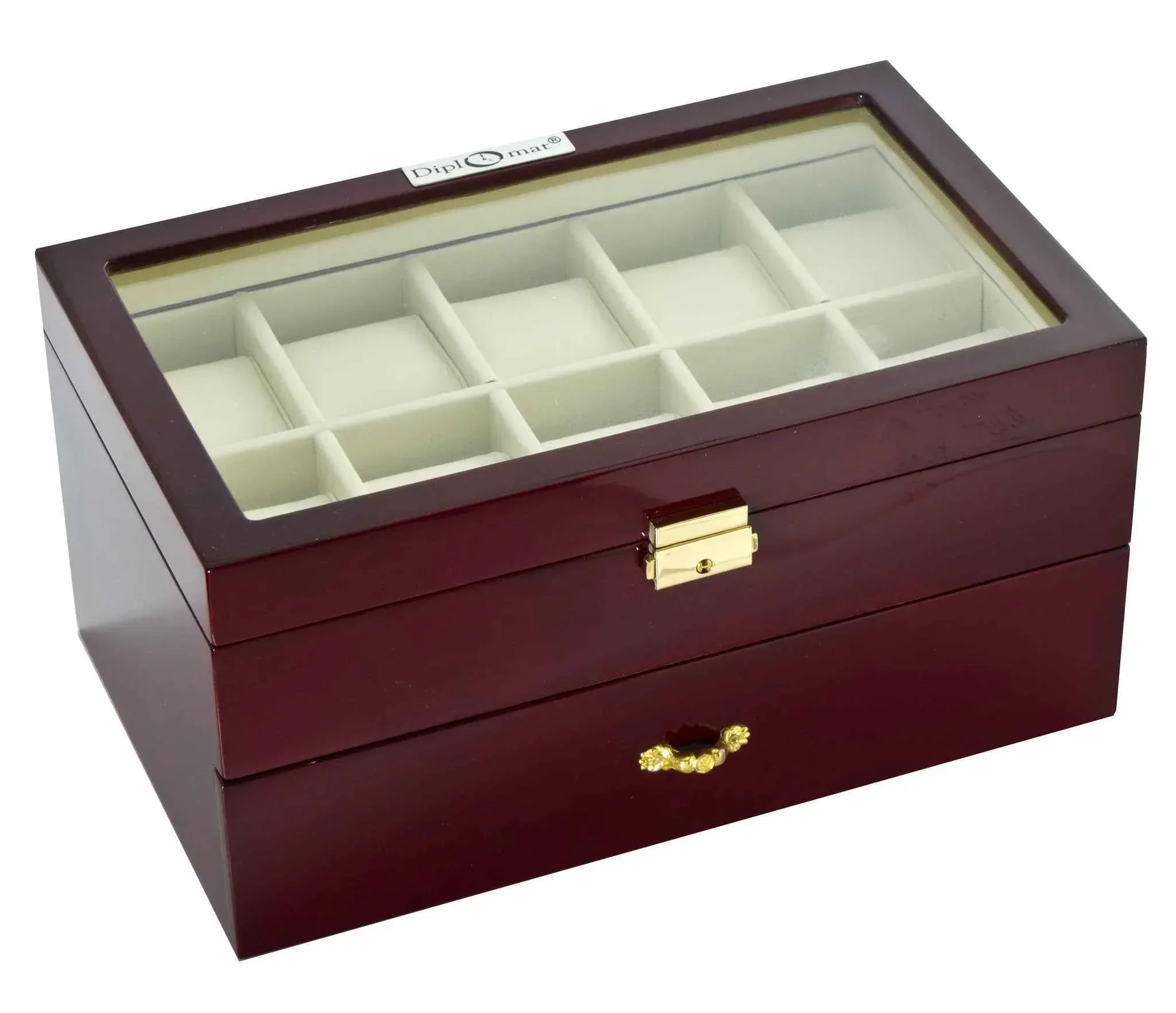 diplomat 20 piece rosewood watch box diplomat 20 piece rosewood watch box