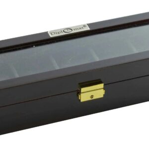 diplomat 5 piece glossy ebony wood watch box