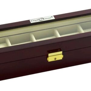 diplomat 5 piece glossy rosewood watch box