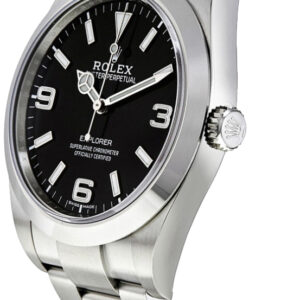 explorer black luminous dial mens watch 214270 0003