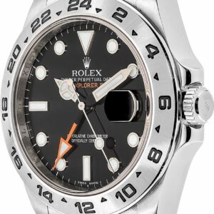 explorer ii 42mm black dial oystersteel mens watch 216570 0002