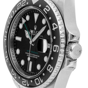 gmt master ii black dial oystersteel mens watch 116710ln 0001