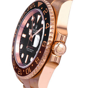 gmt master ii root beer rose gold 126715chnr 0001