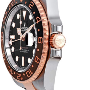gmt master ii root beer rose gold steel mens watch 126711chnr 0002