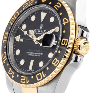 gmt master ii two tone black dial mens watch 116713ln 0001