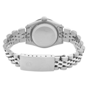 oyster perpetual 26 date rhodium tapestry dial womens watch 69190
