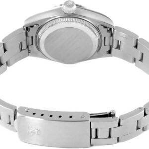 oyster perpetual 26 stainless steel white arabic dial womens watch 79160