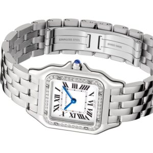 panthere de cartier stainless steel diamonds womens watch w4pn0018