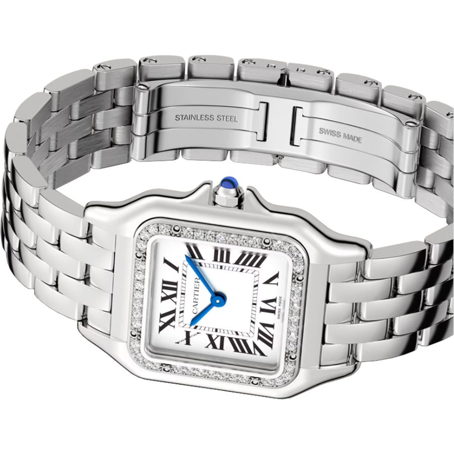 panthere de cartier stainless steel diamonds womens watch w4pn0018 panthere de cartier stainless steel diamonds womens watch w4pn0018