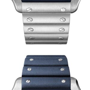 santos de cartier grey dial mens watch wssa0047