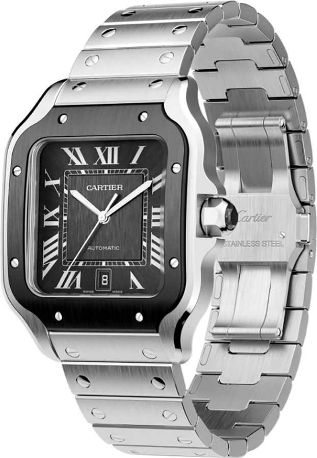 santos de cartier stainless steel automatic mens watch wssa0037 santos de cartier stainless steel automatic mens watch wssa0037