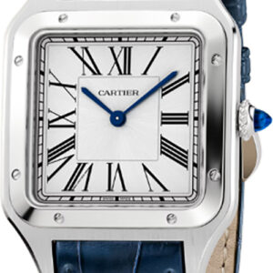 santos dumont large quartz stainless steel mens watch wssa0022