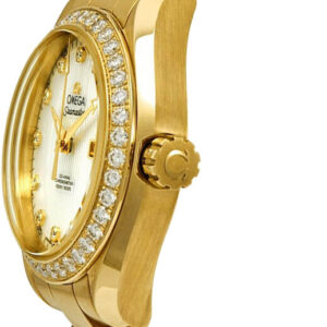 seamaster aqua terra solid 18k yellow gold diamond womens watch