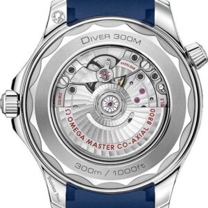 seamaster diver 300m blue rubber strap mens watch 21032422001031
