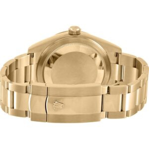sky dweller bright black dial 18k yellow gold mens watch 336938 0002