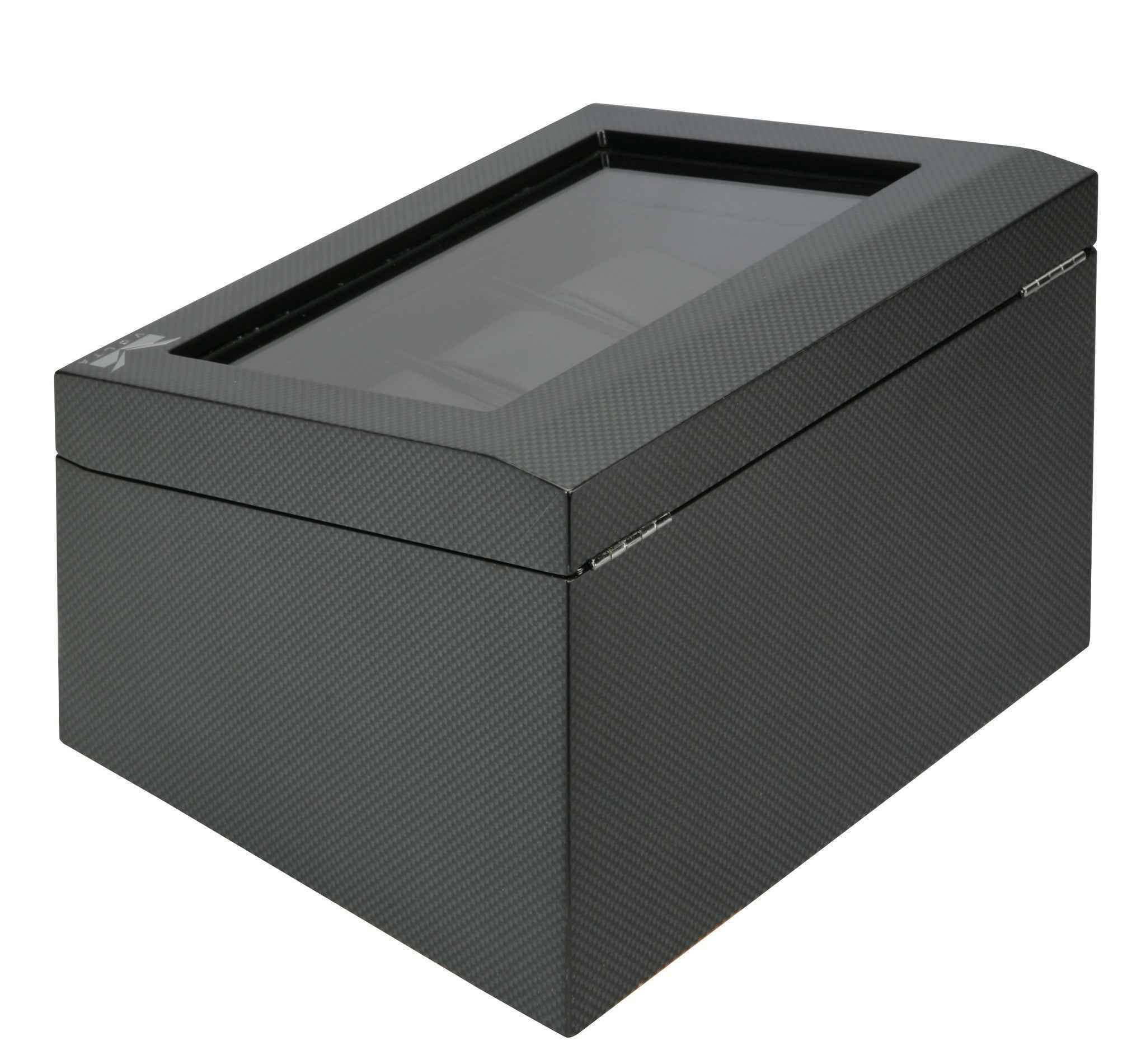 volta 8 carbon fiber watch box with extra storage compartment 1 volta 8 carbon fiber watch box with extra storage compartment 1