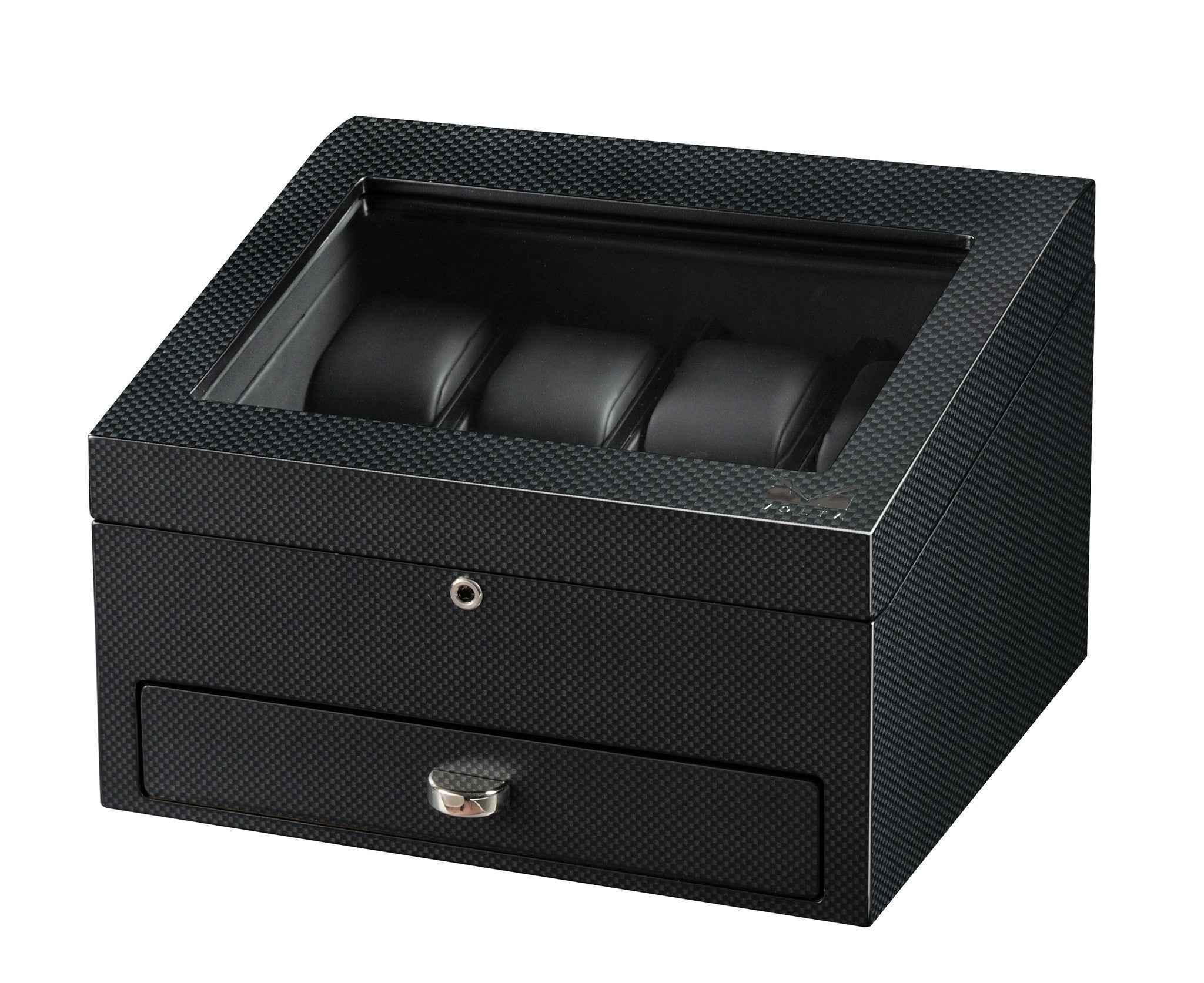 volta 8 carbon fiber watch box with extra storage compartment volta 8 carbon fiber watch box with extra storage compartment